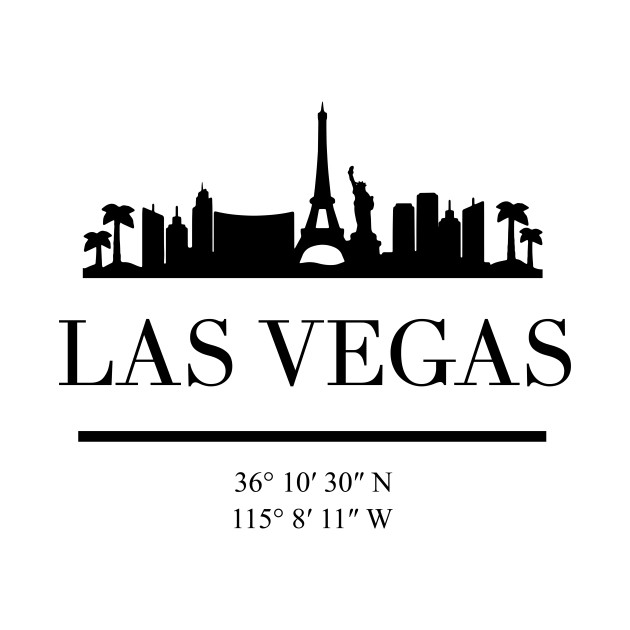 Download LAS VEGAS NEVADA BLACK SILHOUETTE SKYLINE ART - Las Vegas - Onesie | TeePublic