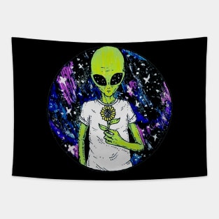 Alien sunflower Tapestry