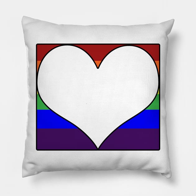 LGBT Heart Block Pillow by safetyheart