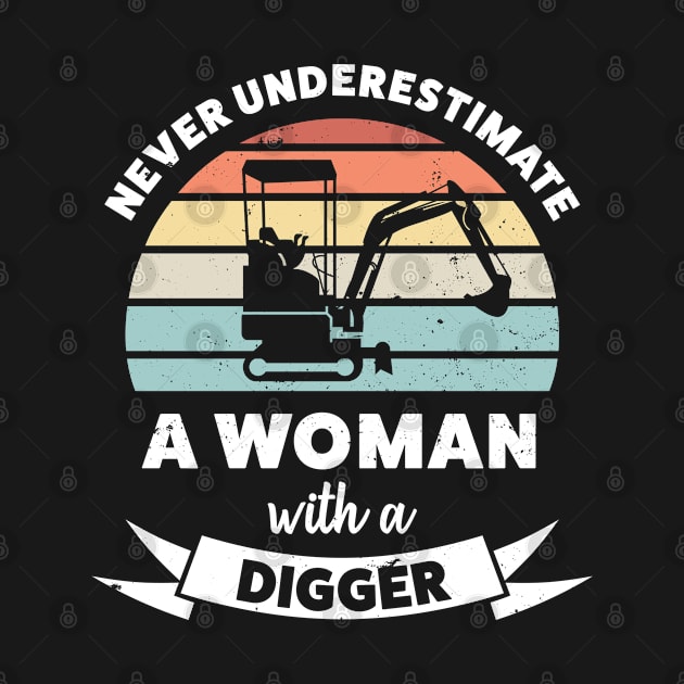 Woman with a Digger Funny Gift Wife by qwertydesigns