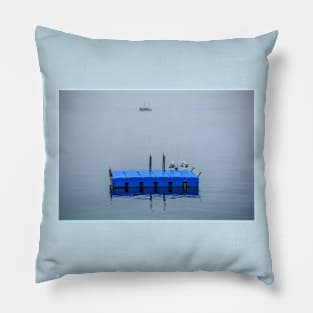 Seagulls in Sumartin, Croatia Pillow