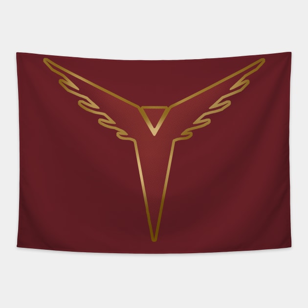 THE GOLDEN TRINITY maroon tee version Tapestry by leepianti