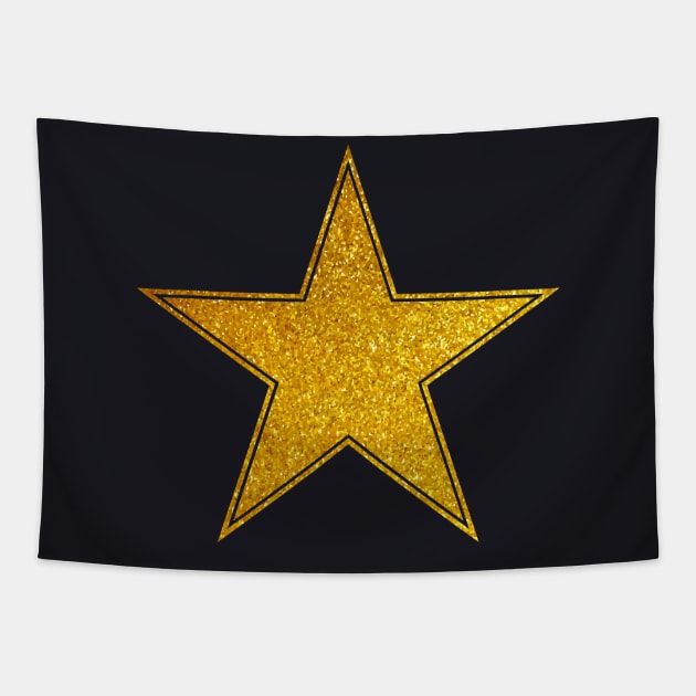 Star Gold Graphic Tapestry by DARSHIRTS