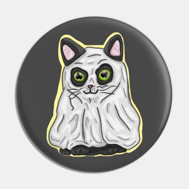 Ghost Kitty Pin by Xetalo