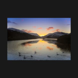 SUNRISE & SWANS - LLYN PADARN T-Shirt