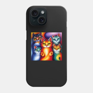 Colorful cats Phone Case