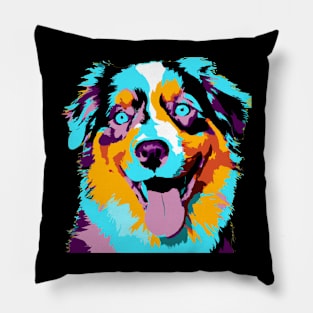 Australian Shepherd Pop Art - Dog Lover Gifts Pillow