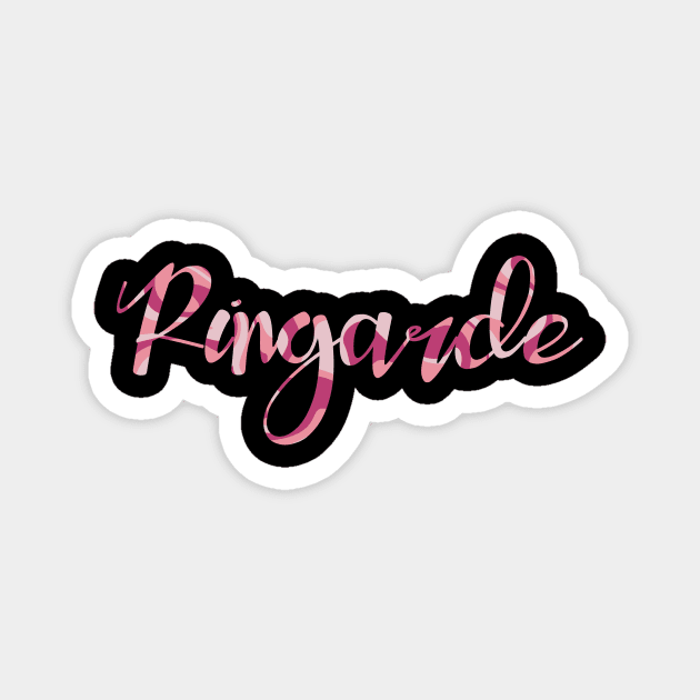 Ringarde- BASIC bitch, in a pink marble effect Magnet by Fruit Tee