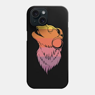 Retro Wolf Headphones Phone Case