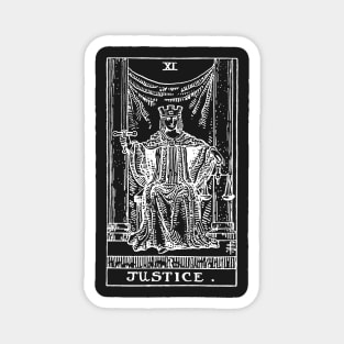 Justice Tarot in black Magnet