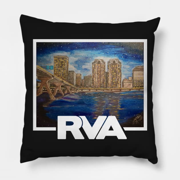 RVA "River City Blues" Pillow by adam5artistry