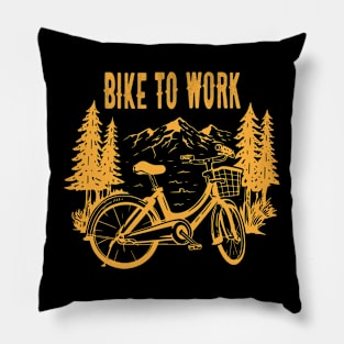 Bike to Work Day Pillow