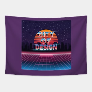 A City at Night Vector Image Tapestry