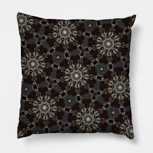 Black and White Connected Snowflake Pattern - WelshDesignsTP002 Pillow