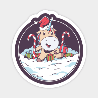 Santa Unicorn Magnet