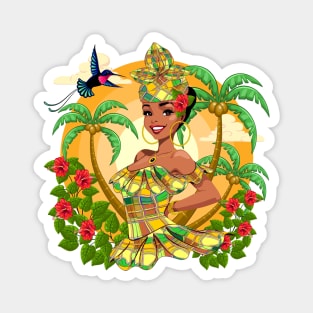 Caribbean girl Beautiful Smile Magnet