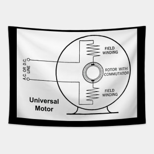 Universal Motor Diagram Tapestry