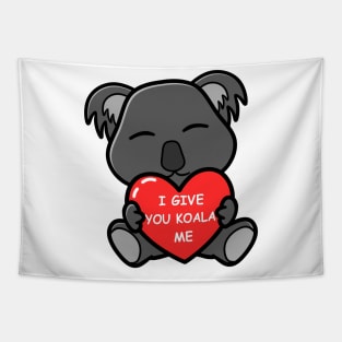 Koalified Valentine Cute Koala Valentine Funny Pun Tapestry