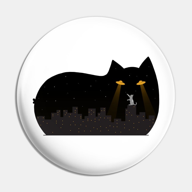 Cat Abduction Pin by GODZILLARGE