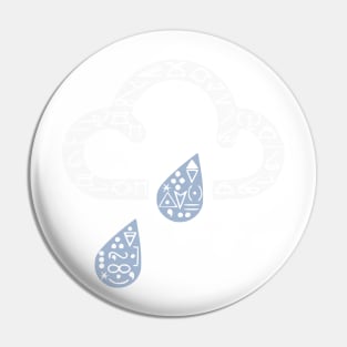 Cloud and rain weather map symbols Pin