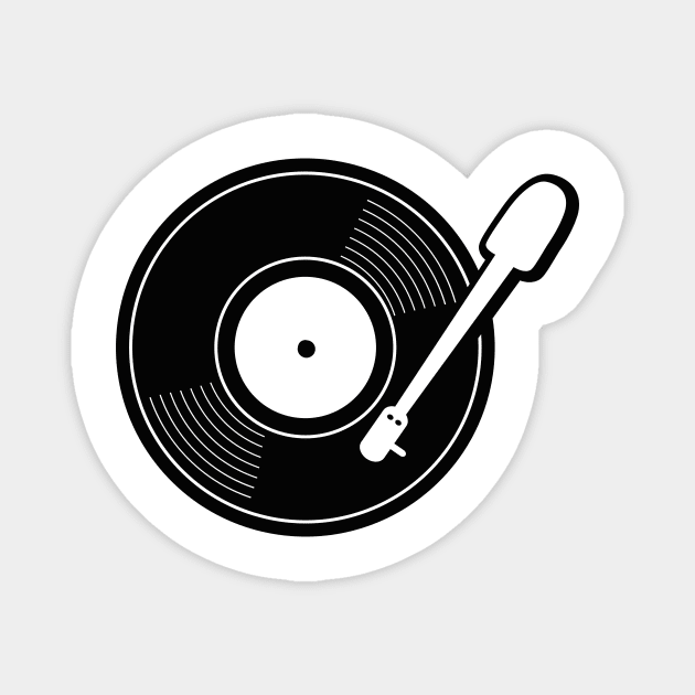 Record player turntable design with record Magnet by JDawnInk