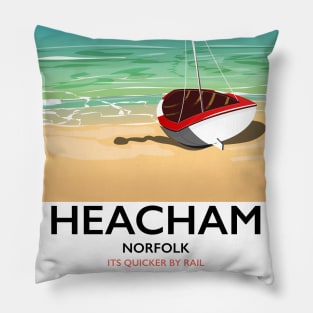 Heacham Norfolk travel poster Pillow