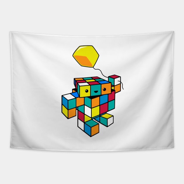 CUBE WITH A CUBE Tapestry by gotoup