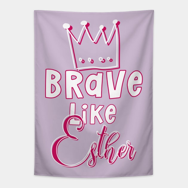 Brave Like Esther Purim Costume Jewish Gift Tapestry by JMM Designs