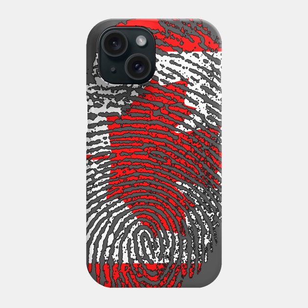 Canada Flag - Canadian Flag - CA Flag Fingerprint Phone Case by Printaha