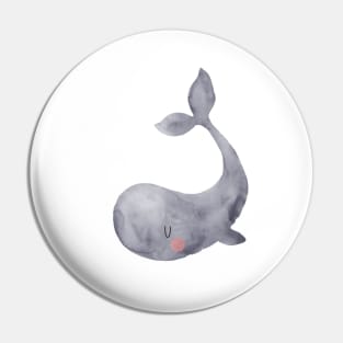 Grey Baby whale Pin