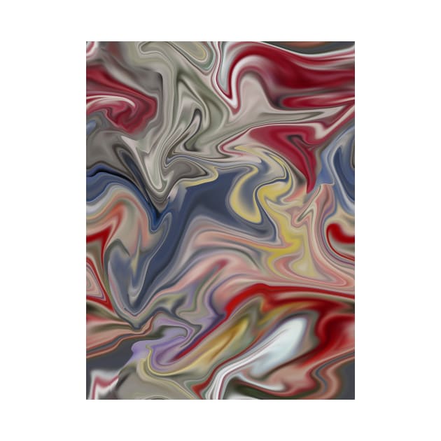 Colorful Silk Marble - Digital Liquid Paint by GenAumonier