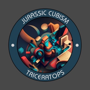 Jurassic Cubism - Triceratops T-Shirt