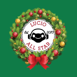 Christmas All Star Overwatch Lucio Wreath T-Shirt