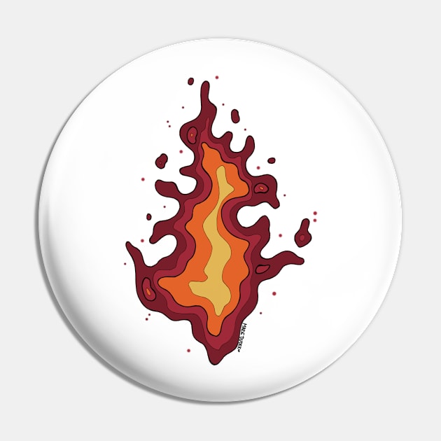 Red fire Pin by Marie Dudek