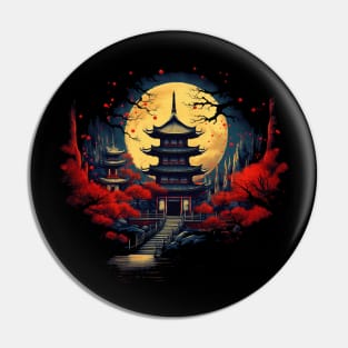 Japanese Shinto Shrine Pagoda Pin