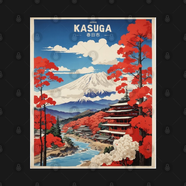 Kasuga Japan Vintage Poster Tourism by TravelersGems