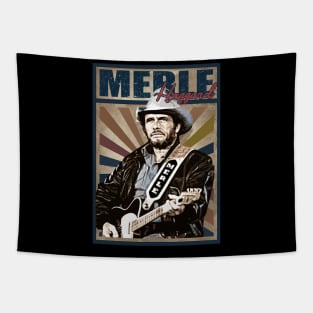 Merle Haggard /// Retro Style Country Music Tapestry