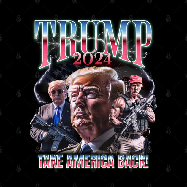 Donald Trump - 2024 Take America Back! Vintage by Distant War