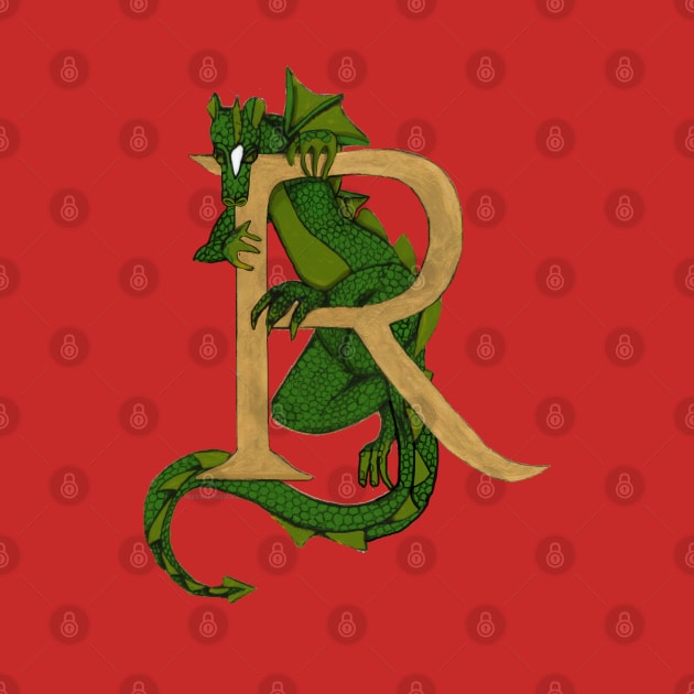 Green Dragon Letter R 2023 by Donnahuntriss
