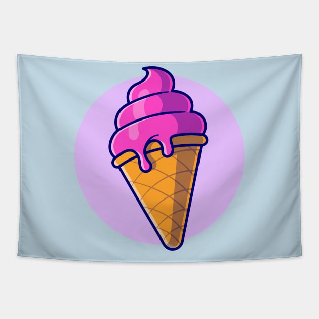 Ice Cream Cone Cartoon Tapestry by Catalyst Labs