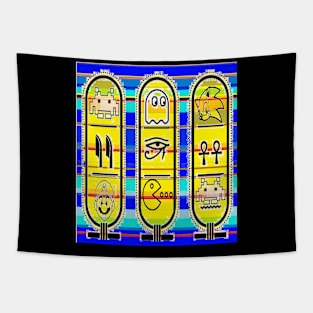 Gaming Egyptian hieroglyphs by LowEndGraphics Tapestry