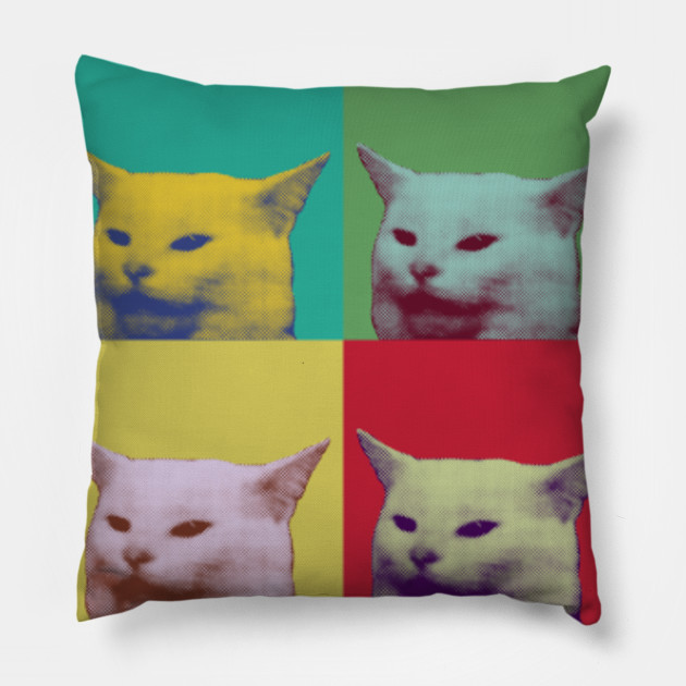 Pop Art Yelling Cat Meme Yelling Cat Meme Pillow Teepublic