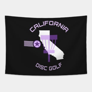 California Disc Golf - Glow Lines Purple Tapestry