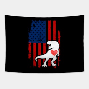 T-Rex Merica Usa American Flag Tapestry