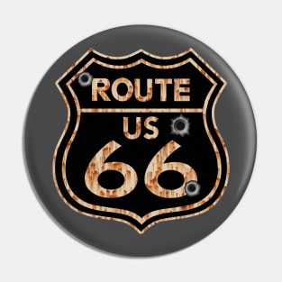 Vintage Route 66 Sign Pin