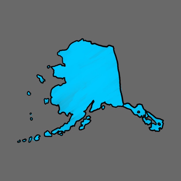 Alaska - Blue Outline by loudestkitten