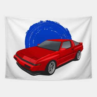 Red Mitsubishi Starion Turbo 1982-1990 Tapestry