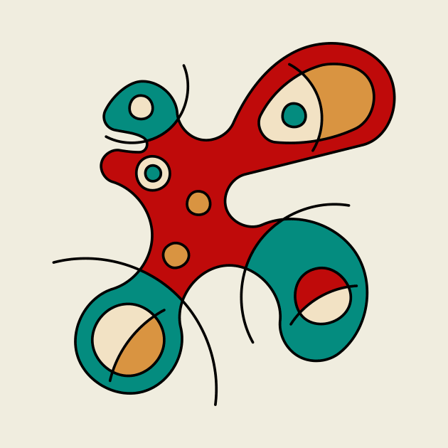 Surreal Amoeba #1 (Miro Inspired) by n23tees