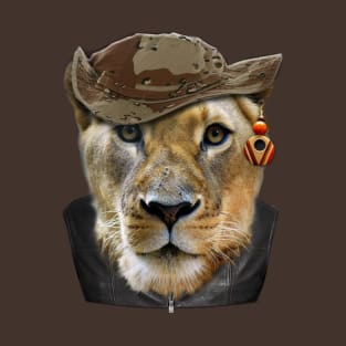 Wildlife Lioness dressed up joke T-Shirt