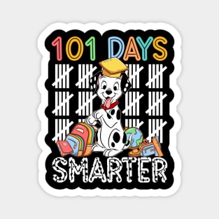 101 Days Of School Dalmatian Dog 100 Days Smarter Teacher Magnet